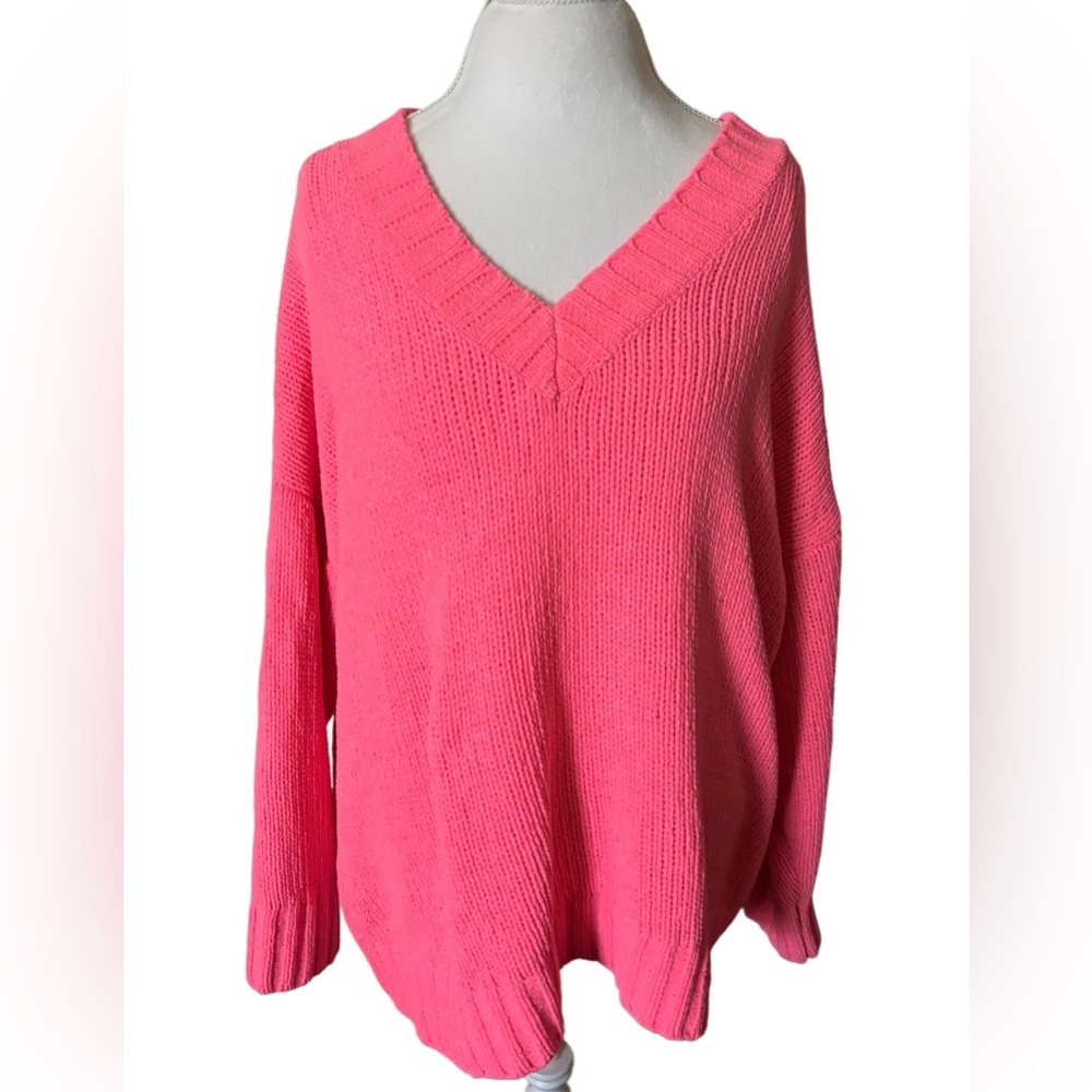 Aerie Hot Pink Oversized Sweater Size L